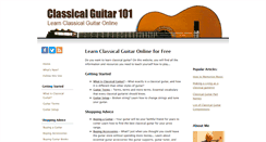 Desktop Screenshot of classicalguitar101.org