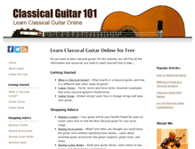 Tablet Screenshot of classicalguitar101.org